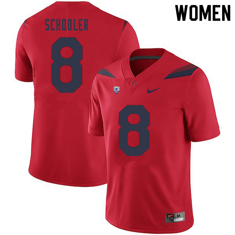 Women #8 Brenden Schooler Arizona Wildcats College Football Jerseys Sale-Red